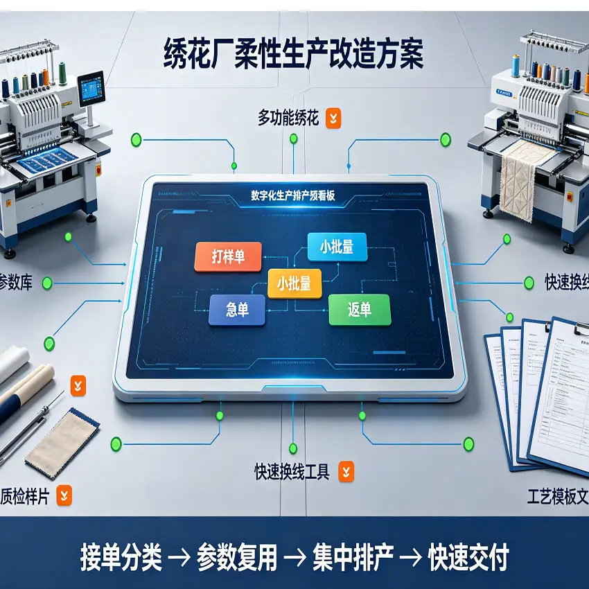 绣花工厂适配快反订单车间改造方案