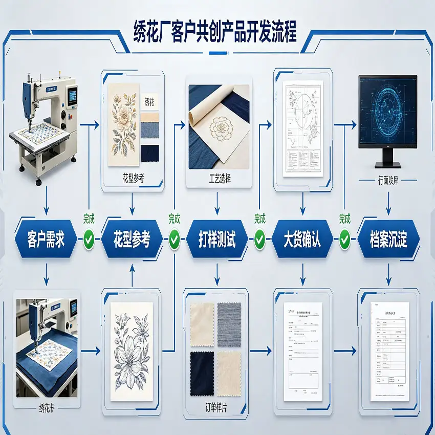 绣花厂客户共创产品开发流程