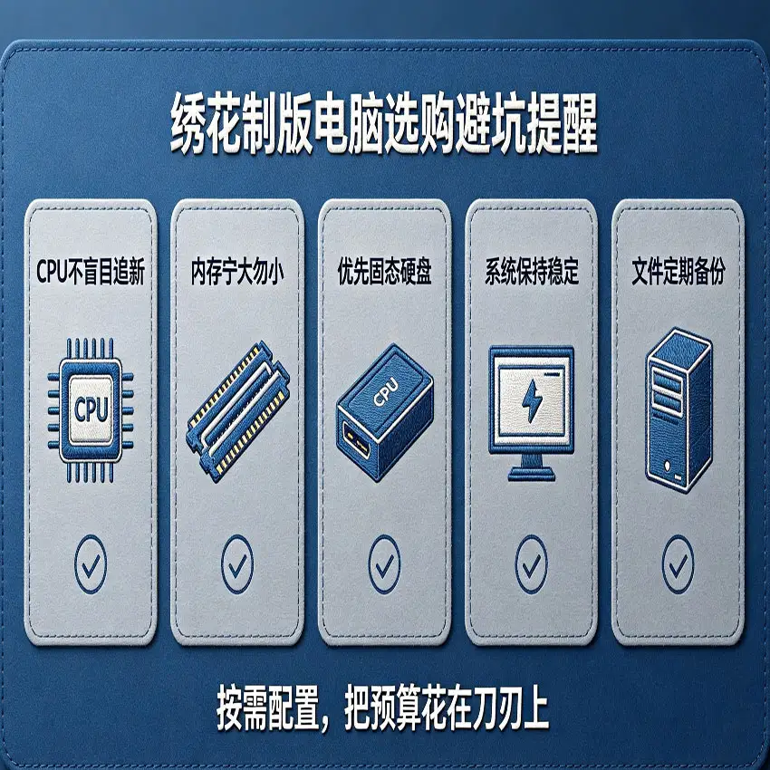 绣花制版电脑硬件选购避坑提醒