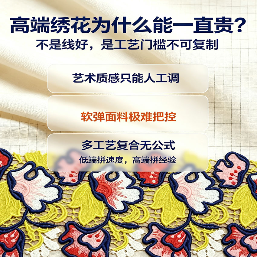 高端绣花为什么能一直贵？